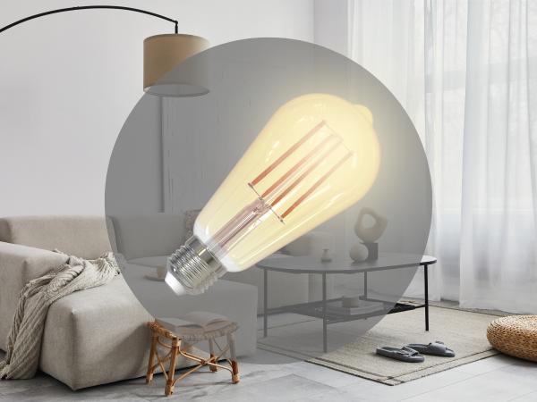 LED dimmbare Filament-Leuchtmittel 12W - ST64 / E27 / 2000K - ZLF915DV 1