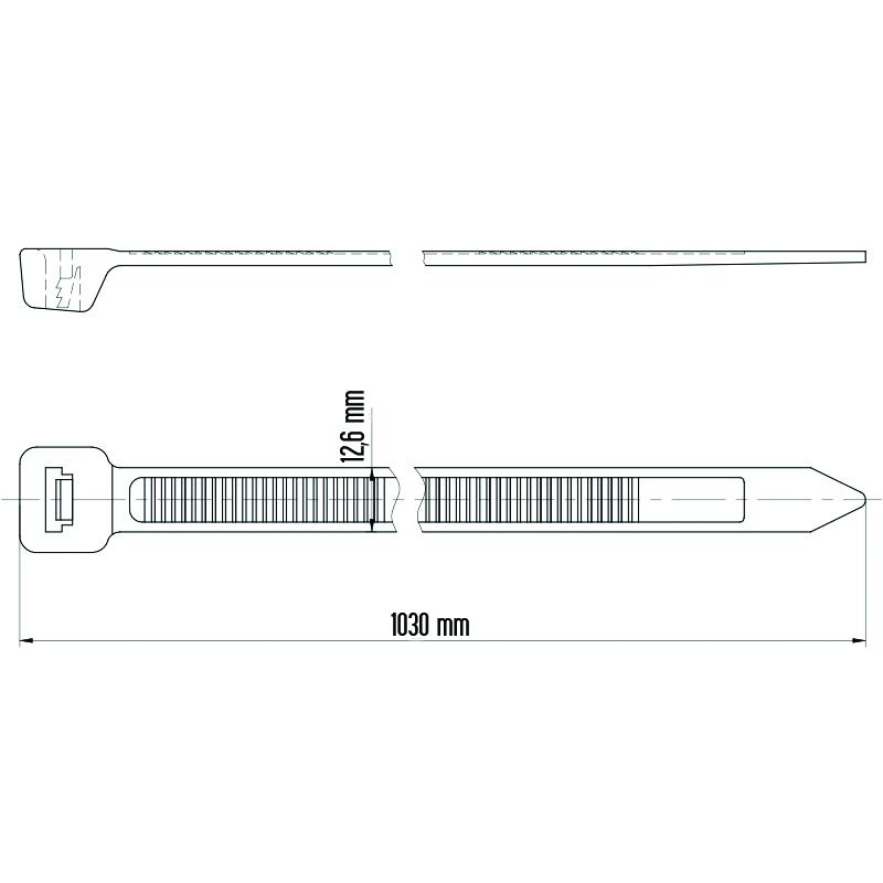 Kabelbinder 1030/12,6 UV schwarz -T121031UV