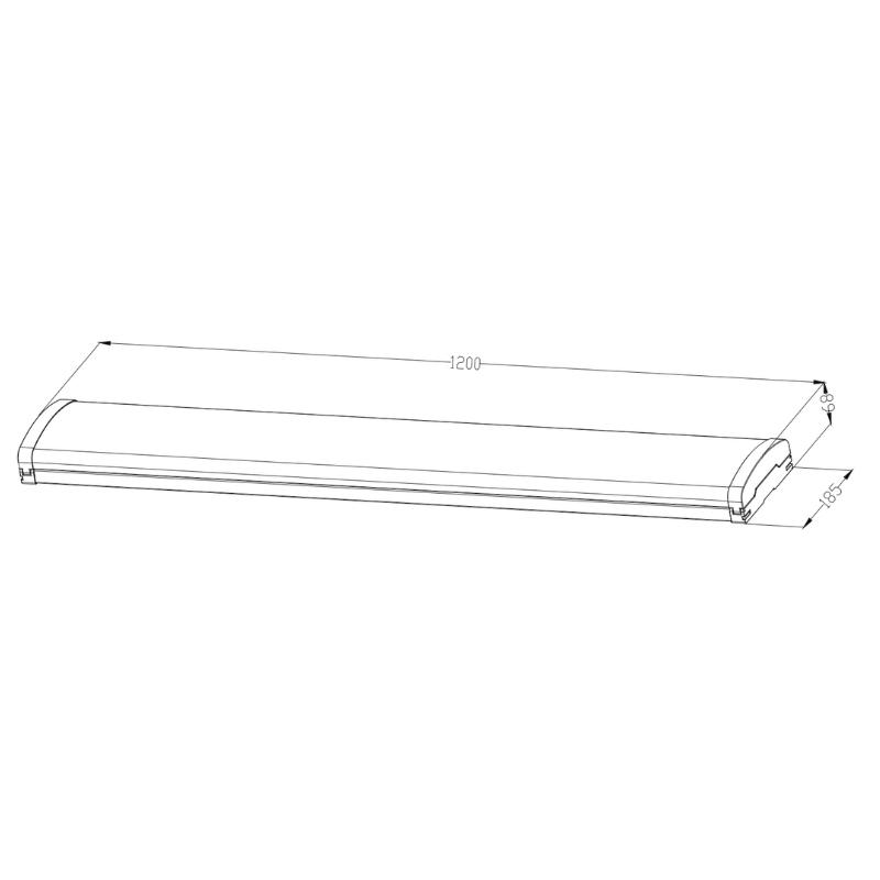 LED Linearleuchte mit einstellbarer Leistung 60W / 1200 / 4000K - LNL126