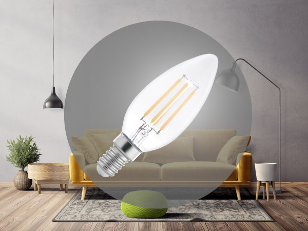 LED-Leuchtmittel 6W - C37 / E14 / SMD / 4000K - ZLF723 1