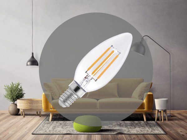 LED-Leuchtmittel 6W - C37 / E14 / SMD / 4000K - ZLF723