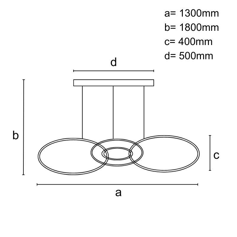 LED Hängeleuchte mit Fernbedienung 150W - J4367/B