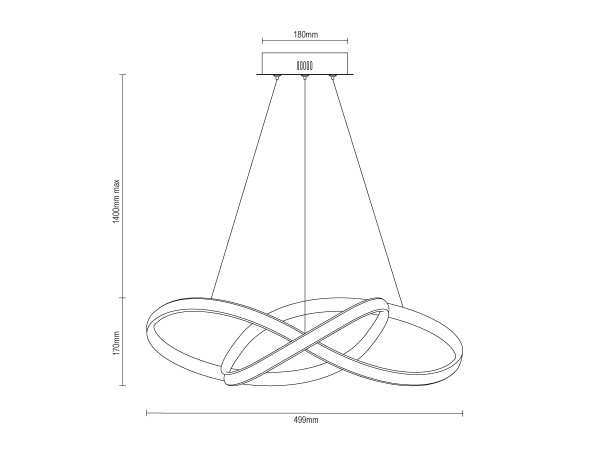 LED-Hängeleuchte + Fernbedienung 145 W – J4392/B 8