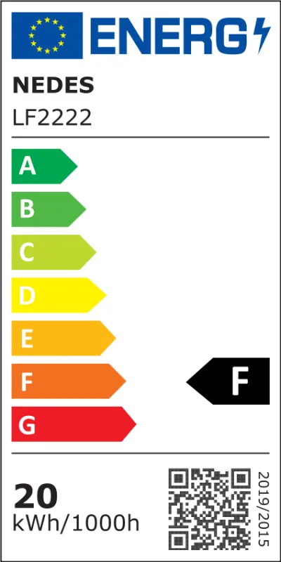 LED HQ Fluter 20W / 4000K / GY - LF2222