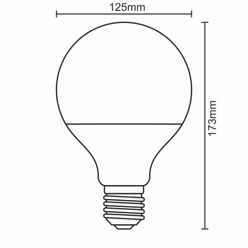 LED Leuchtmittel 20W - G125 / E27 / SMD / 4000K - ZLS924
