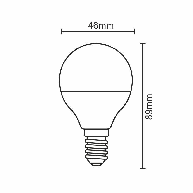 LED Leuchtmittel 8W - G45 / E14 / SMD / 6500K - ZLS804