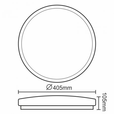 LED Leuchte OPAL+Fernbedienung 24W/CLR0/RC/SI - LC800A/SI