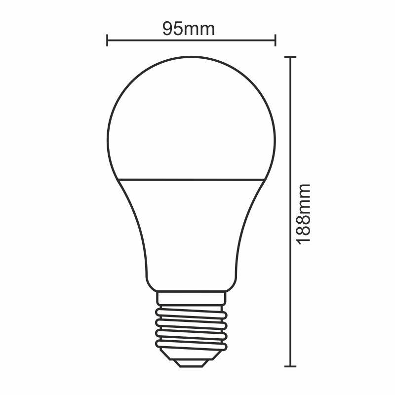 LED Leuchtmittel 22W - A95 / E27 / SMD / 4000K - ZLS529