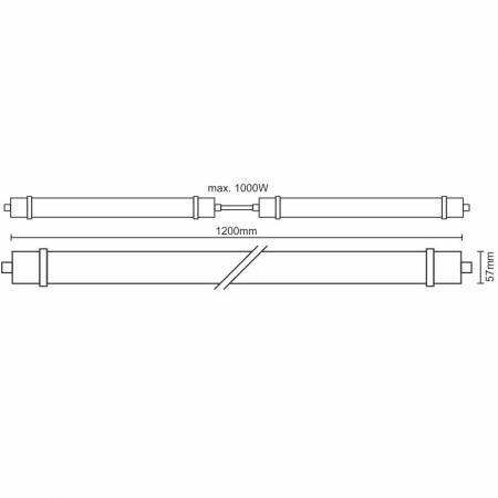 LED Verbindungslampe 36W / IP65 / 1200 / 2835 / 4000K - LNL323/1