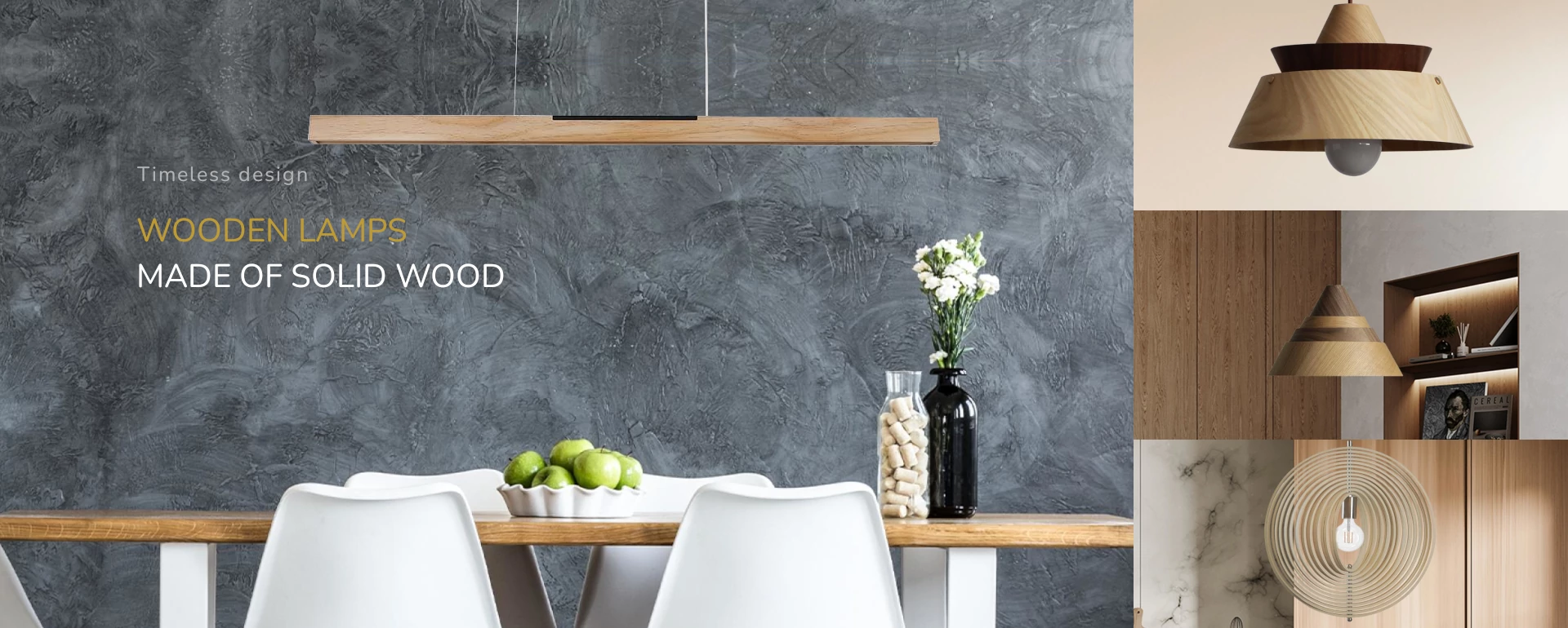 Holzlampen aus Massivholz